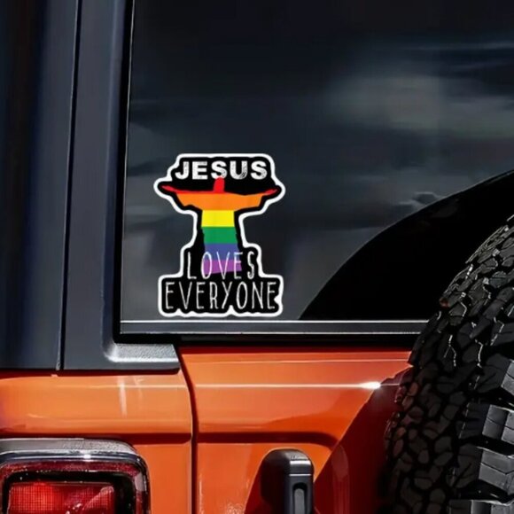Jesus Loves Everyone Vinyl Sticker NWT - Picture 3 of 3